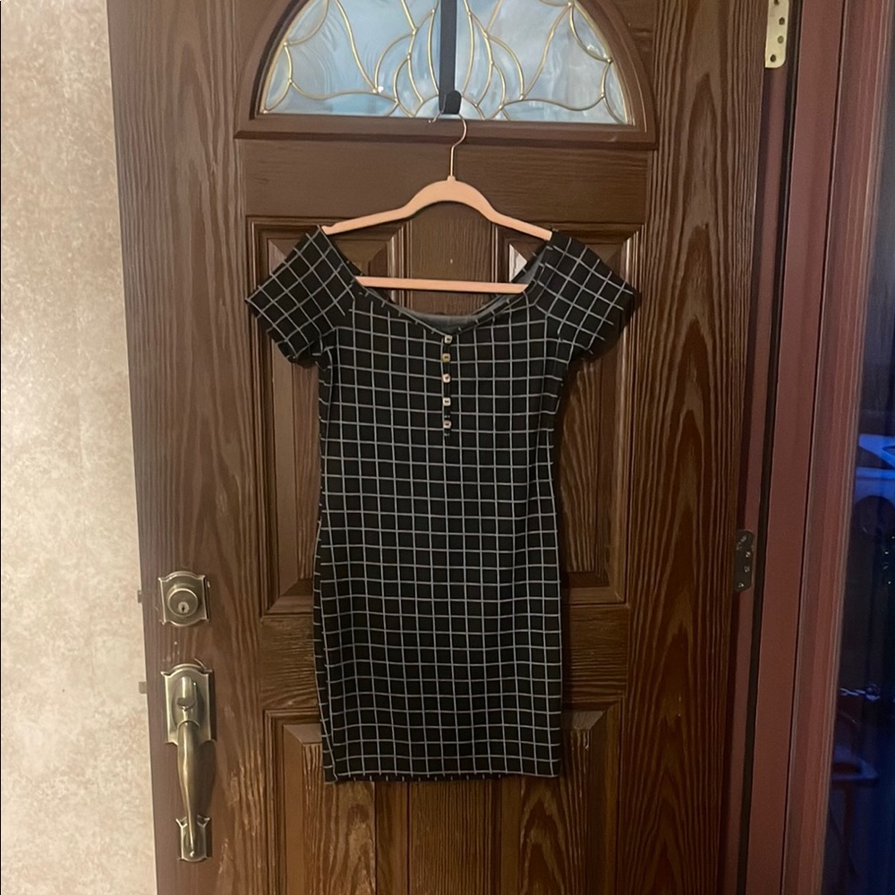 Black and White Checkered Dress